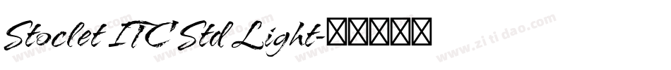 Stoclet ITC Std Light字体转换